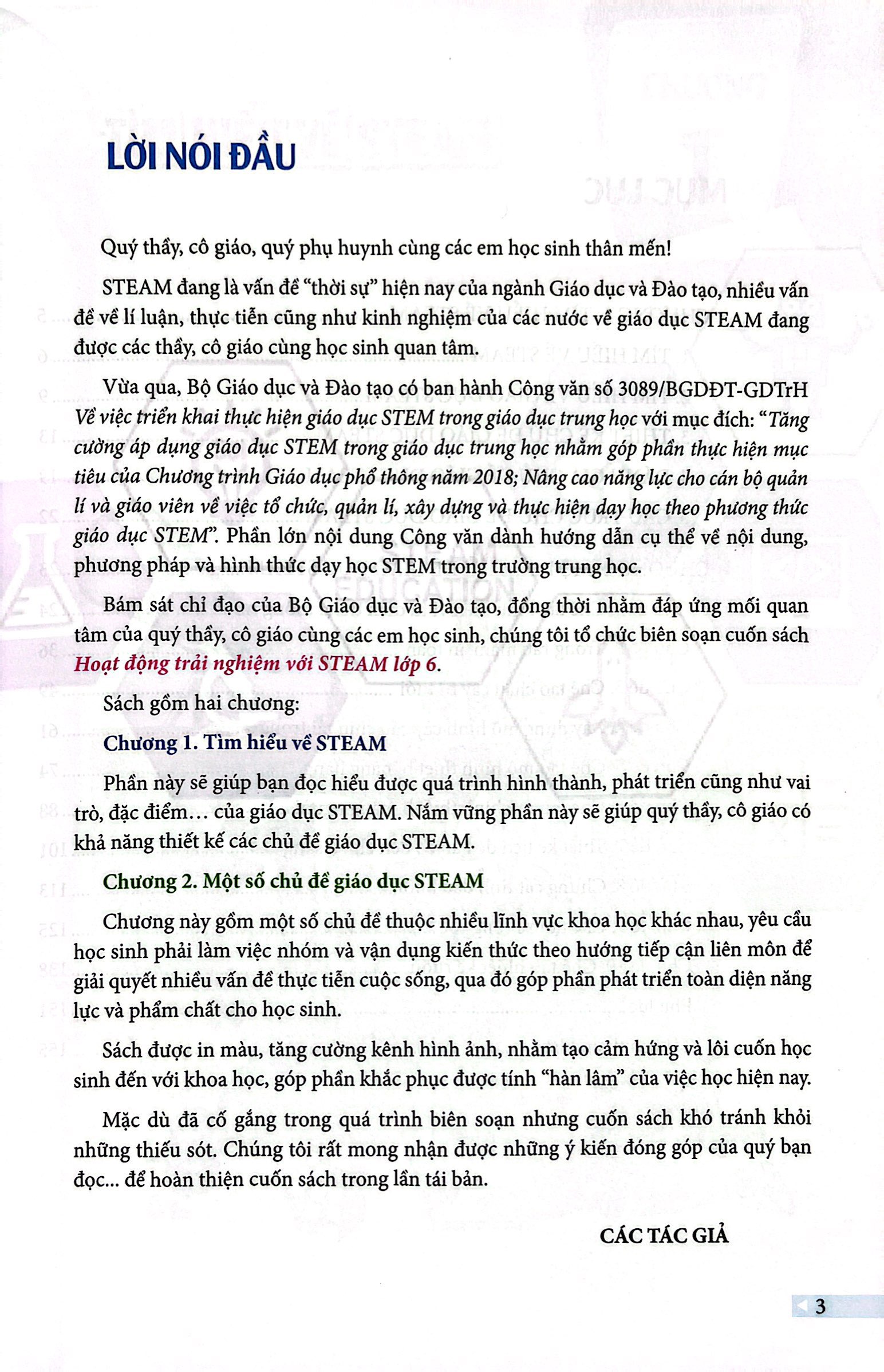 hoạt động trải nghiệm với steam - lớp 6