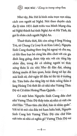 học bác lòng ta trong sáng hơn