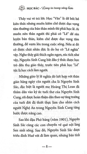 học bác lòng ta trong sáng hơn