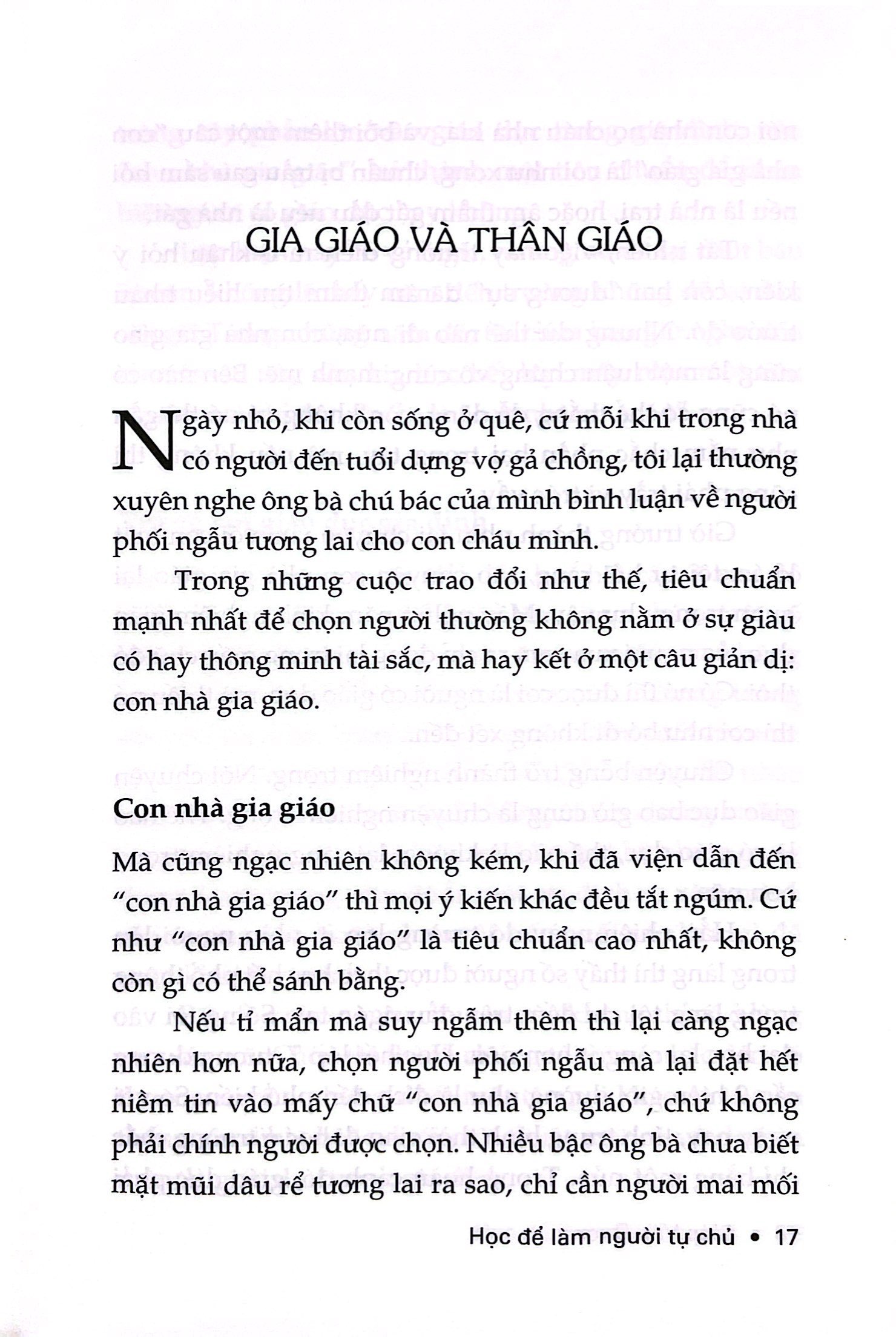 học để làm người tự chủ - một góc nhìn về câu chuyện giáo dục hiện thời