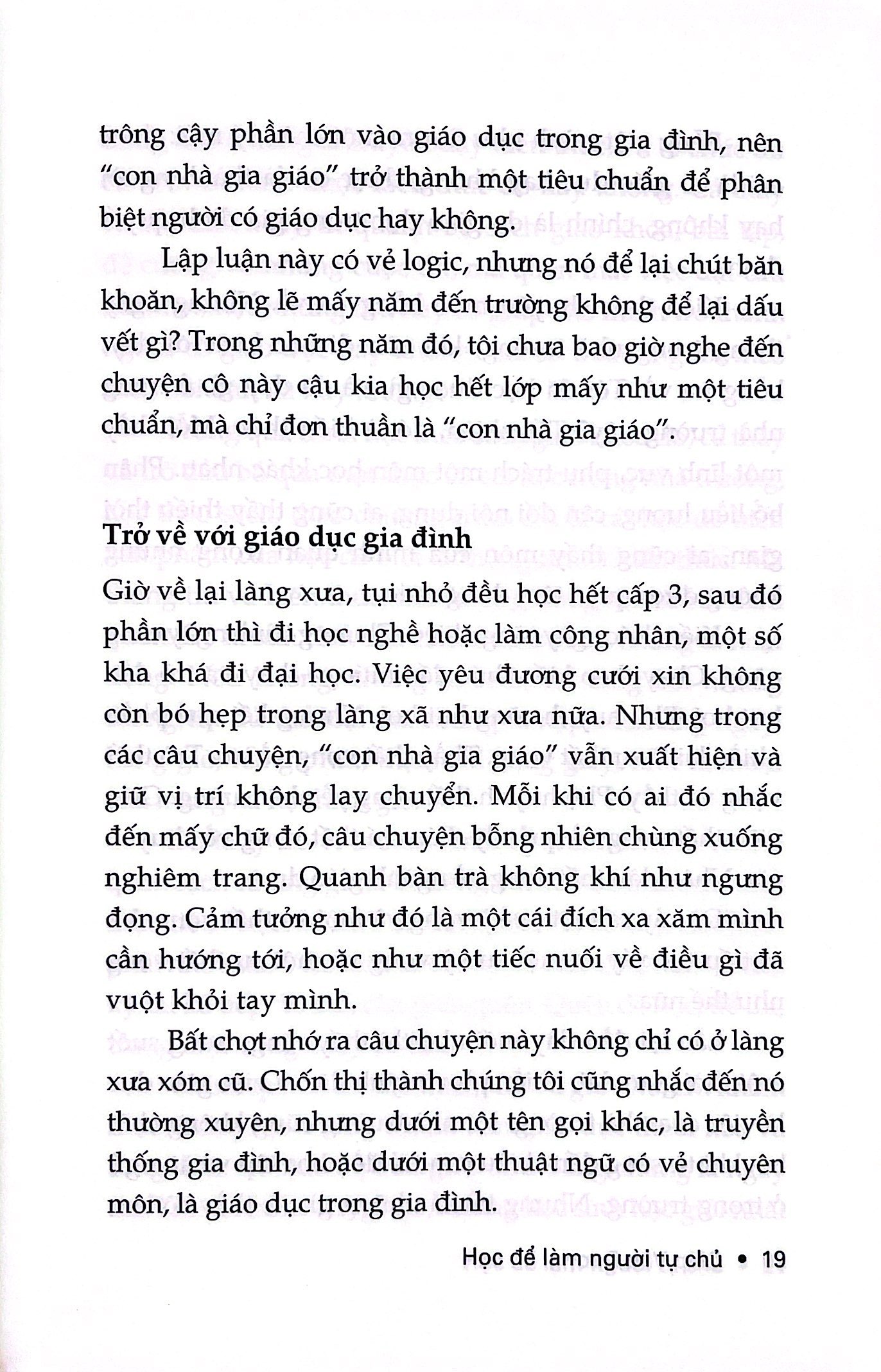 học để làm người tự chủ - một góc nhìn về câu chuyện giáo dục hiện thời