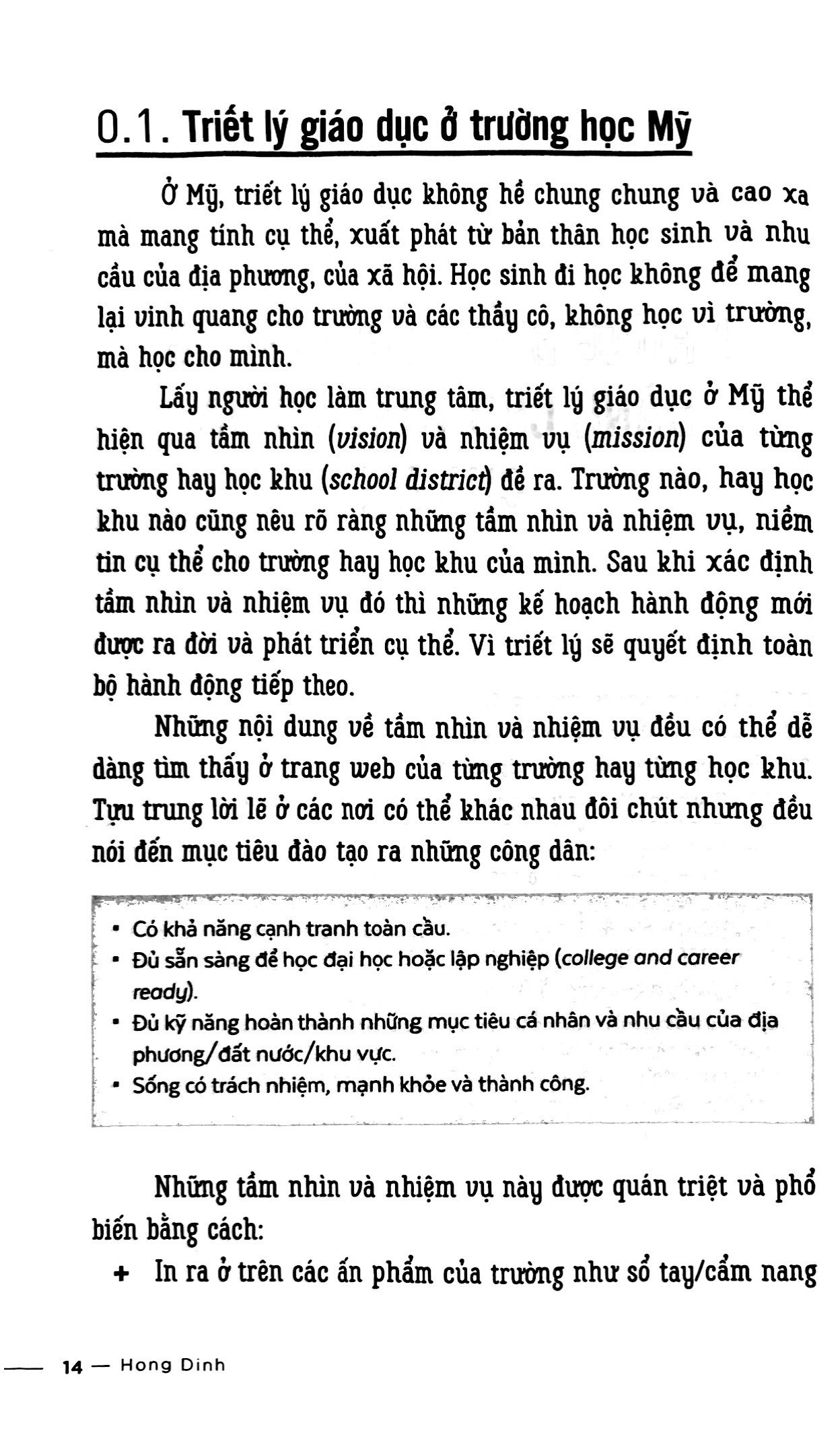 học kiểu mỹ tại nhà