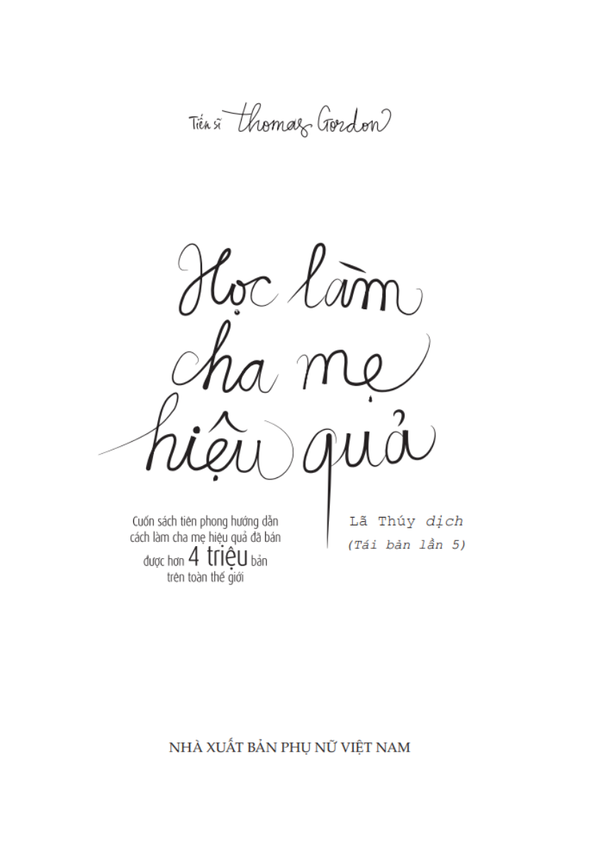 Học Làm Cha Mẹ Hiệu Quả (Tái Bản 2025)