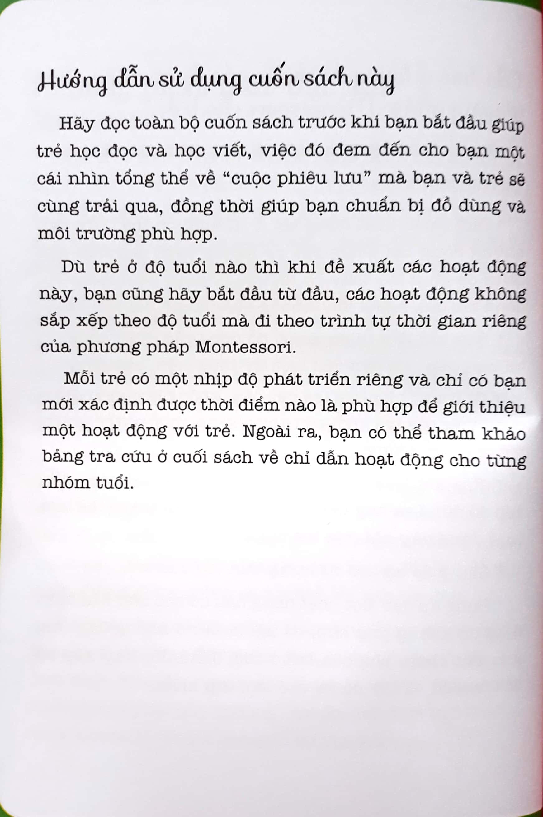 học montessori để dạy trẻ theo phương pháp montessori - 100 hoạt động montessori: cha mẹ nên chuẩn bị cho trẻ tập đọc và viết như thế nào?