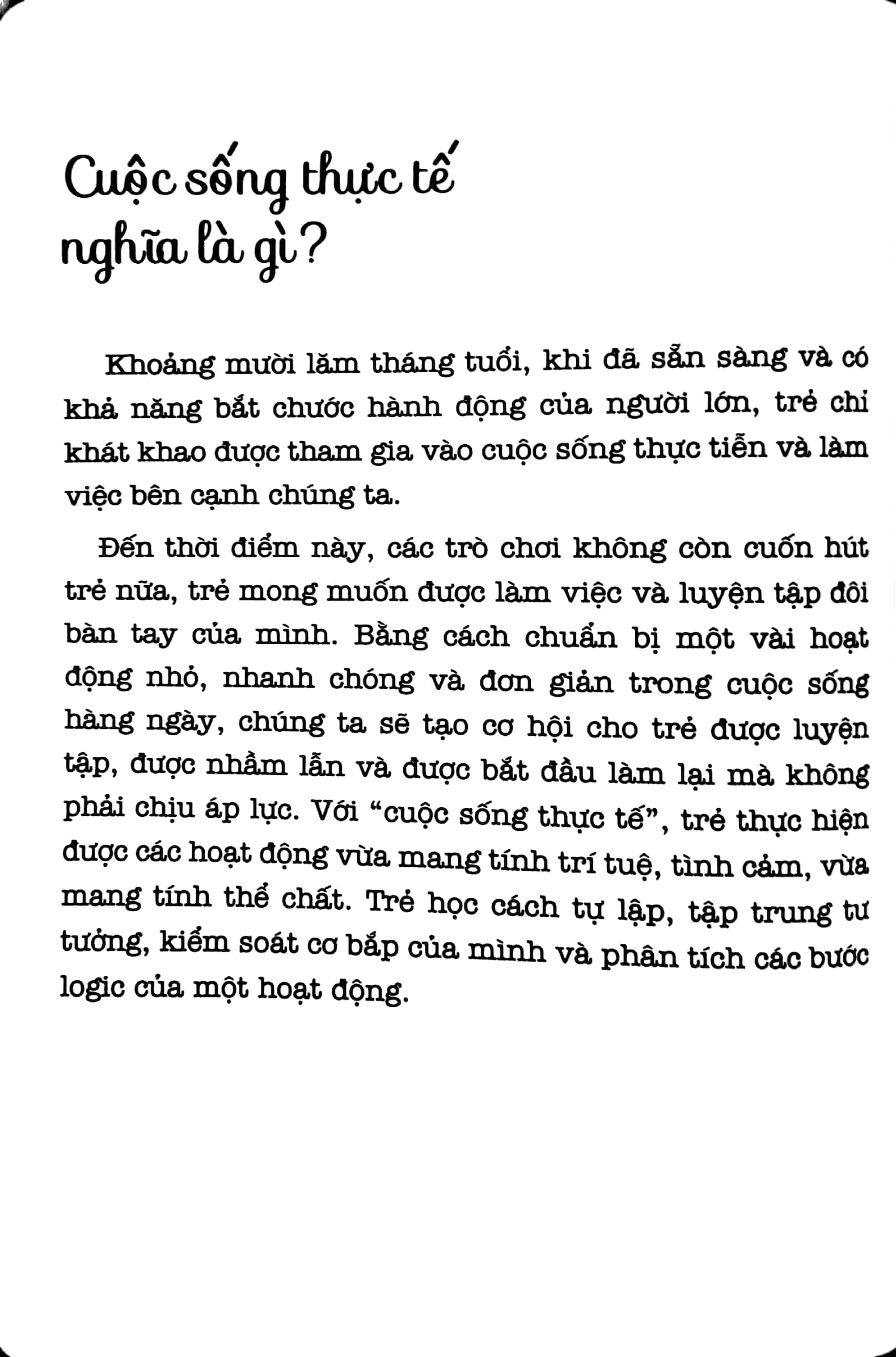 học montessori để dạy trẻ theo phương pháp montessori - 100 hoạt động montessori: con không cần ipad để lớn khôn