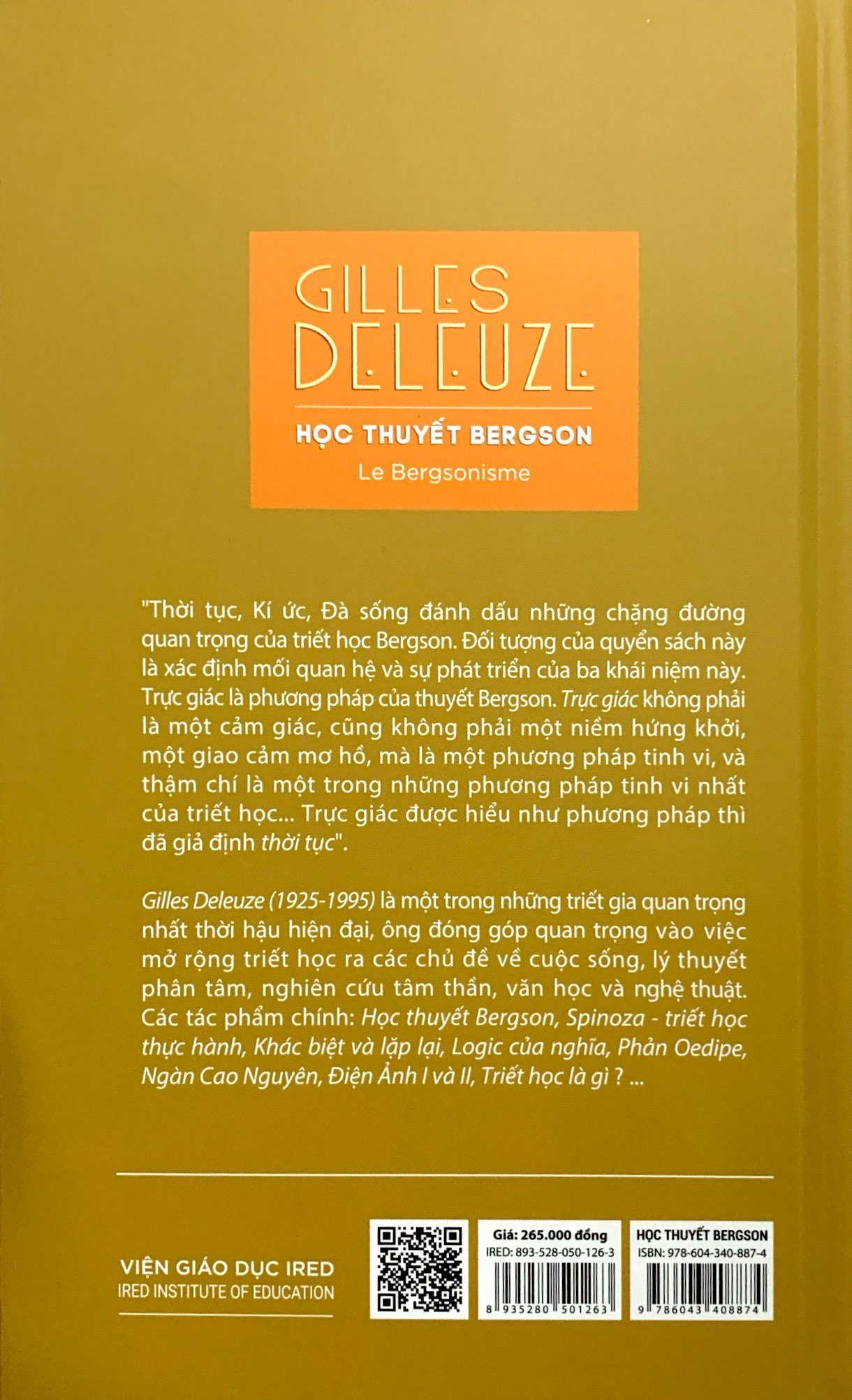 học thuyết bergson - bìa cứng