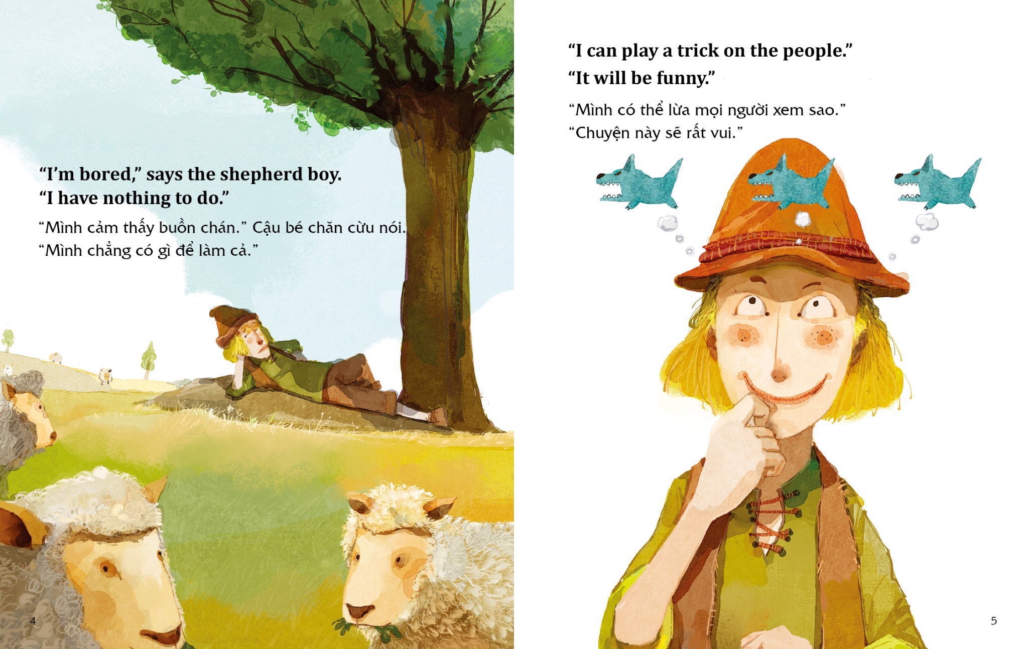 học tiếng anh cùng truyện ngụ ngôn aesop - cậu bé chăn cừu và con sói - the shepherd boy and the wolf