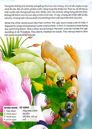học tiếng anh song ngữ qua truyện cổ tích - vịt con xấu xí
