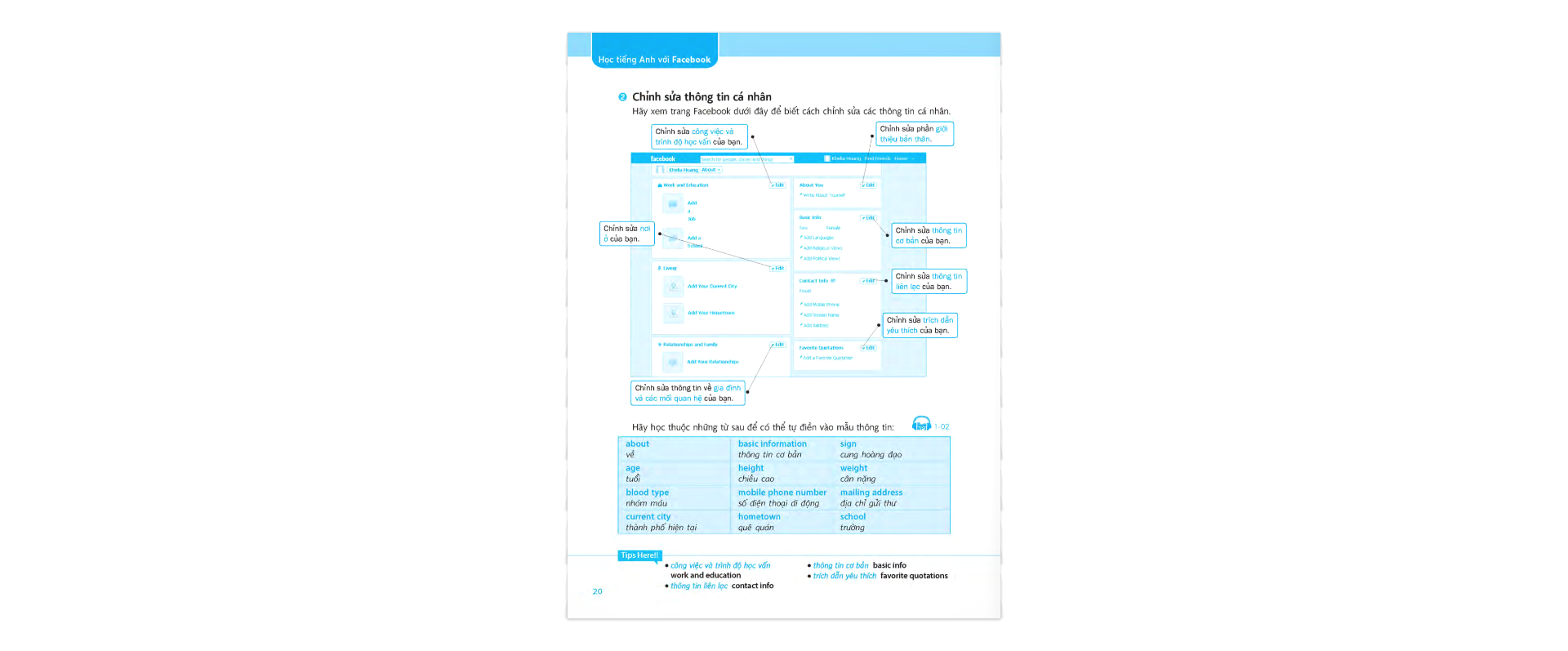 học tiếng anh với facebook (cd)