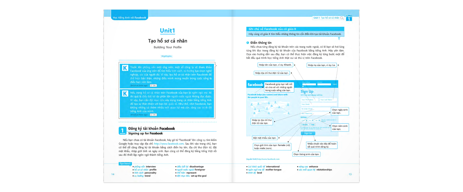 học tiếng anh với facebook (cd)