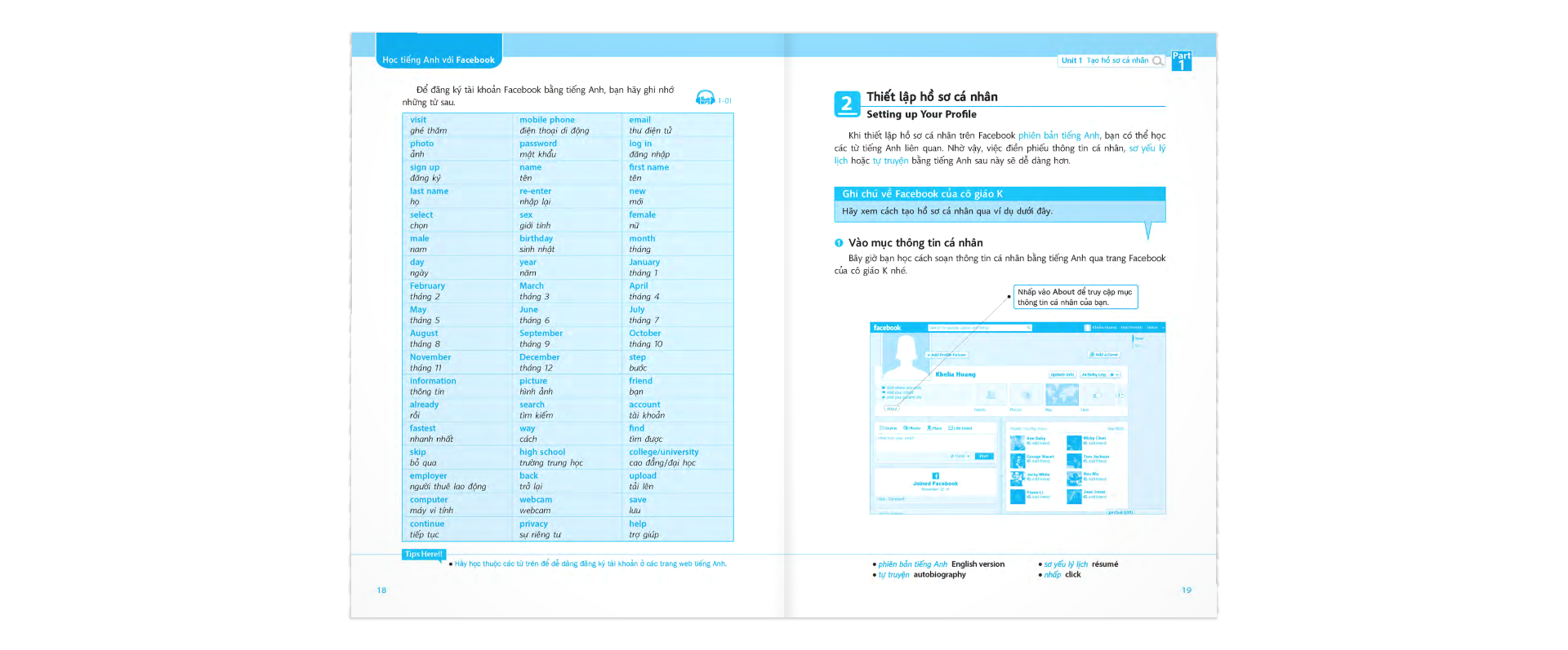 học tiếng anh với facebook (cd)