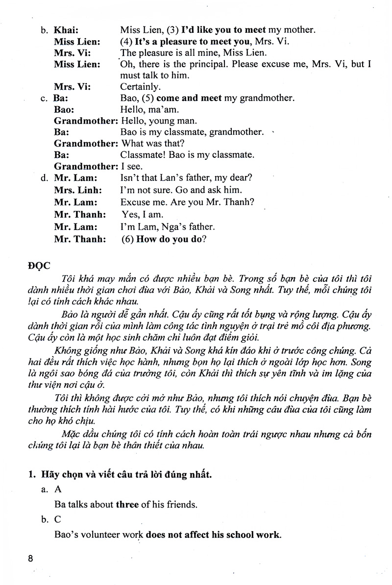 học tốt tiếng anh 8