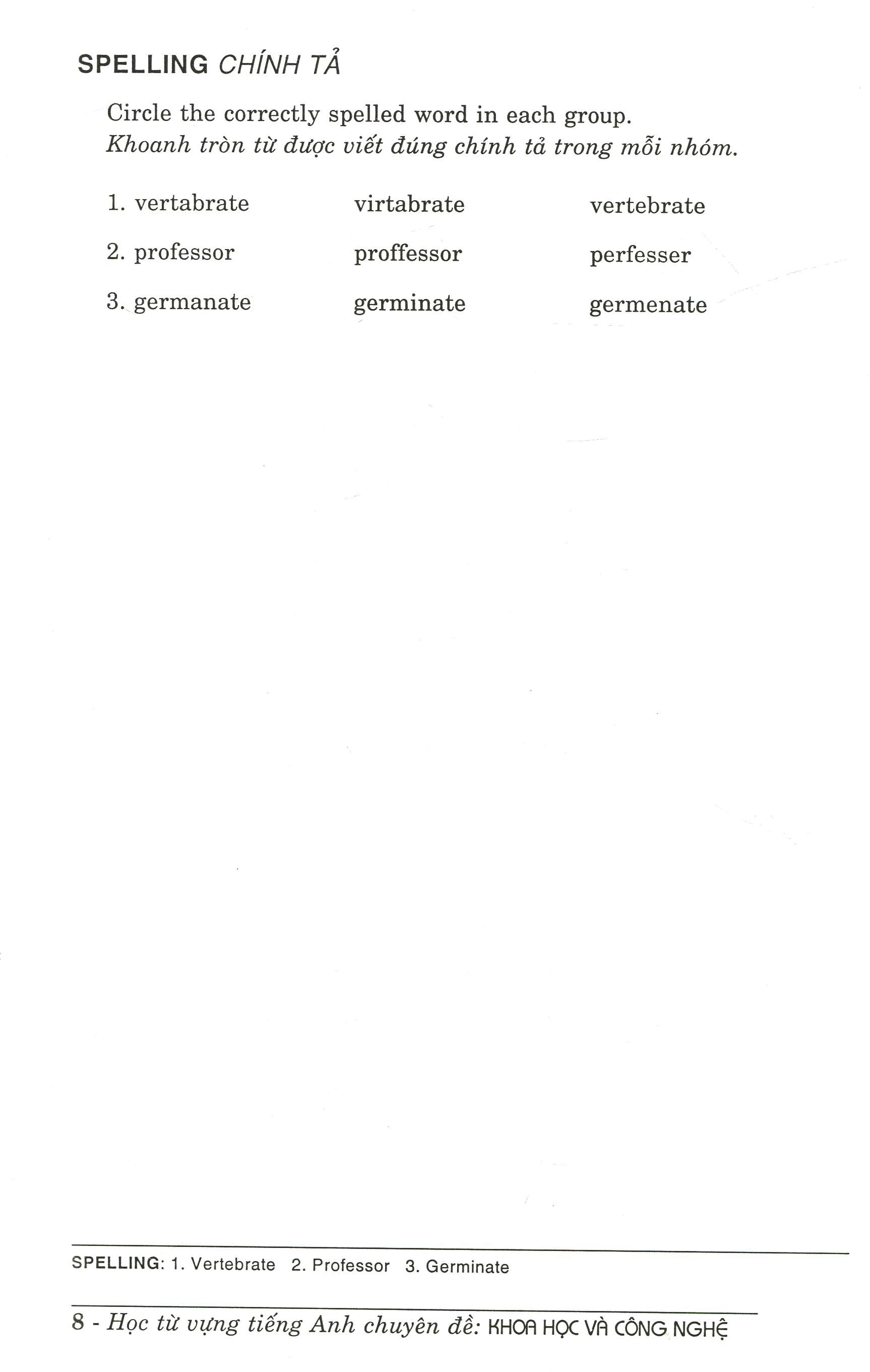 học từ vựng tiếng anh chuyên đề khoa học và công nghệ