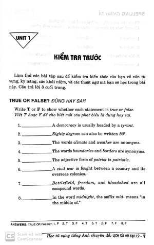 học từ vựng tiềng anh - lịch sử và địa lý