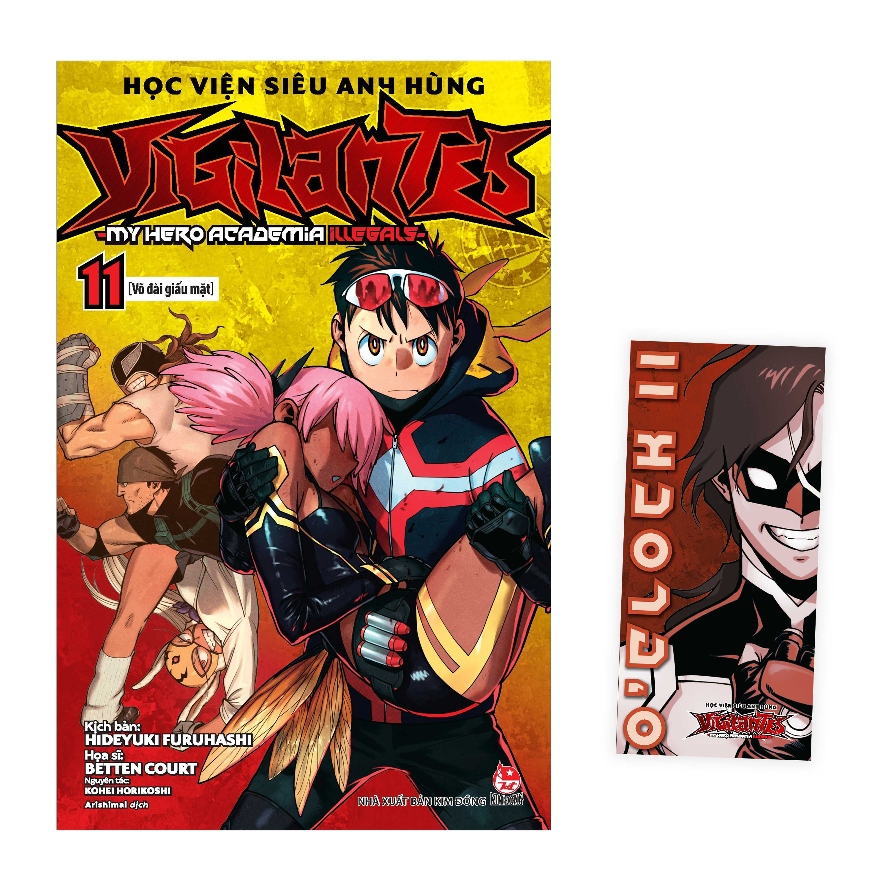 học viện siêu anh hùng vigilantes - my hero academia illegals - tập 11 - võ đài giấu mặt - tặng kèm bookmark