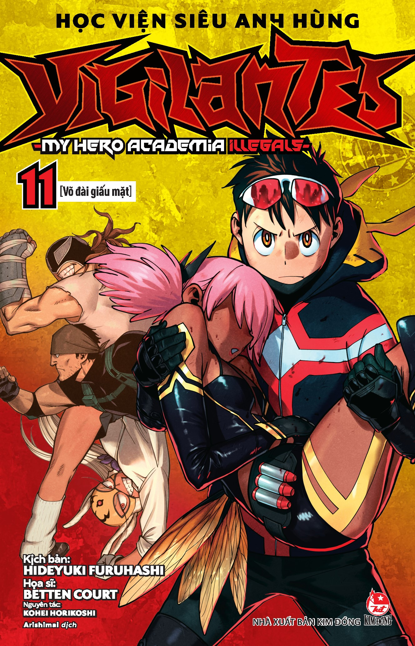 học viện siêu anh hùng vigilantes - my hero academia illegals - tập 11 - võ đài giấu mặt - tặng kèm bookmark