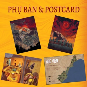 học viện - the institute - bản đặc biệt bìa cứng vân da, tên sách phủ nhũ + bản đồ + 03 postcard