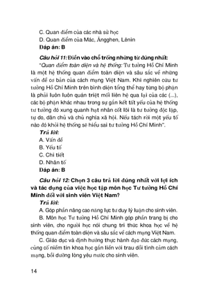 hỏi - đáp môn tư tưởng hồ chí minh