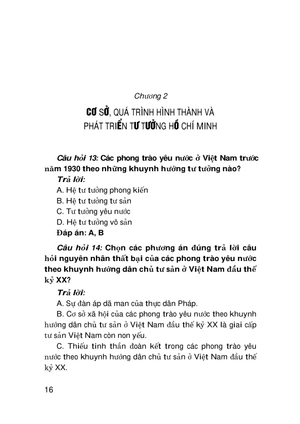 hỏi - đáp môn tư tưởng hồ chí minh