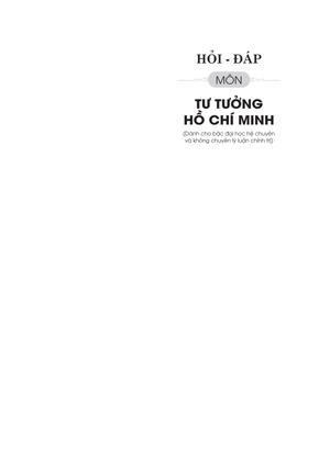 hỏi - đáp môn tư tưởng hồ chí minh