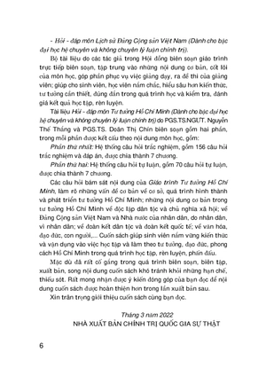 hỏi - đáp môn tư tưởng hồ chí minh