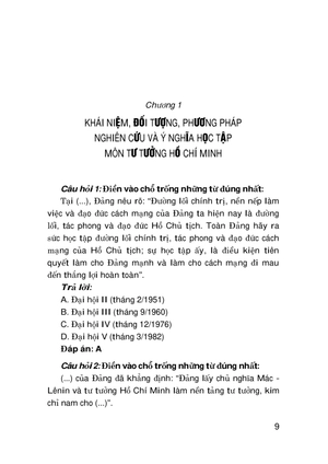 hỏi - đáp môn tư tưởng hồ chí minh