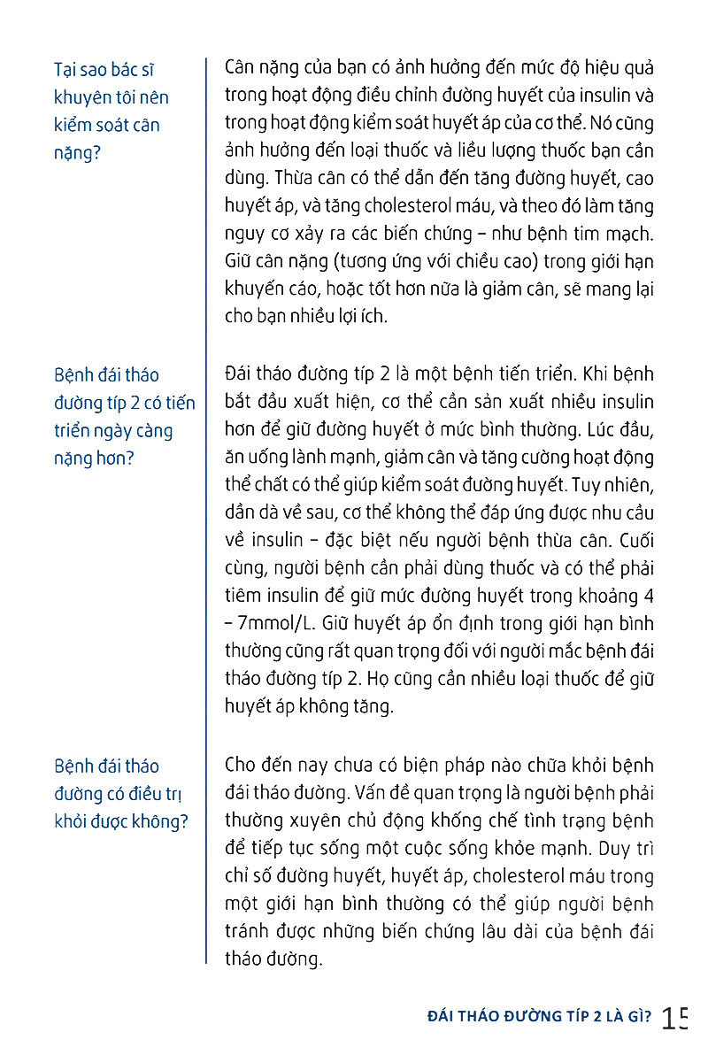 hỏi đáp về đái tháo đường típ 2