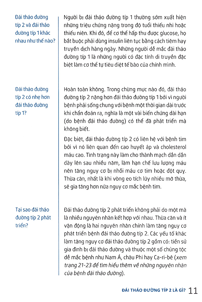 hỏi đáp về đái tháo đường típ 2