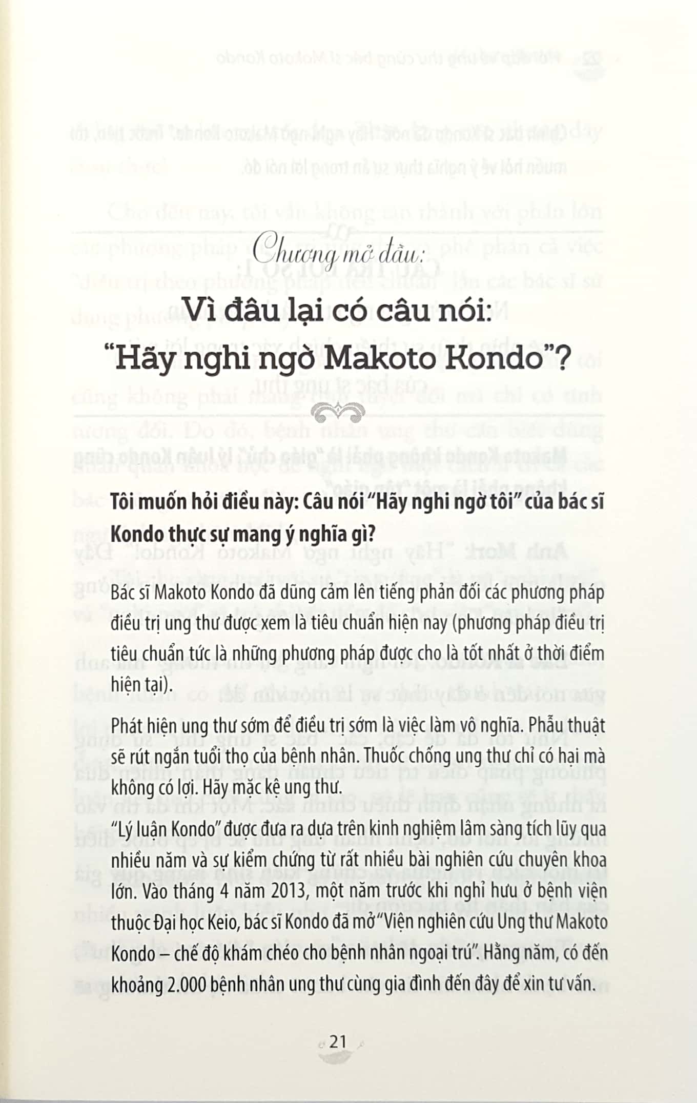 hỏi đáp về ung thư cùng bác sỹ makoto kondo