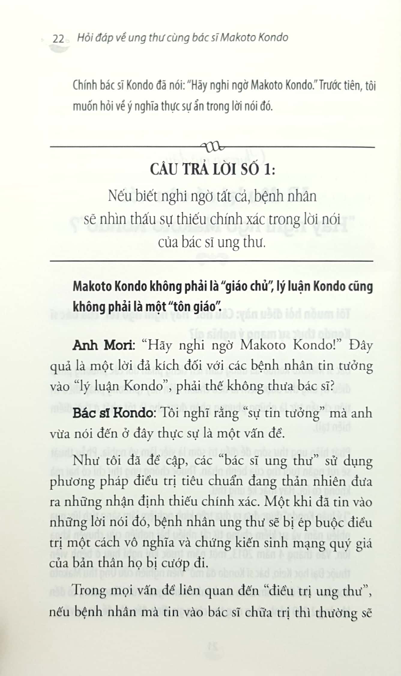 hỏi đáp về ung thư cùng bác sỹ makoto kondo