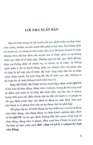 hỏi-đáp về xử lý vi phạm kỷ luật của đảng