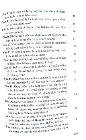hỏi-đáp về xử lý vi phạm kỷ luật của đảng