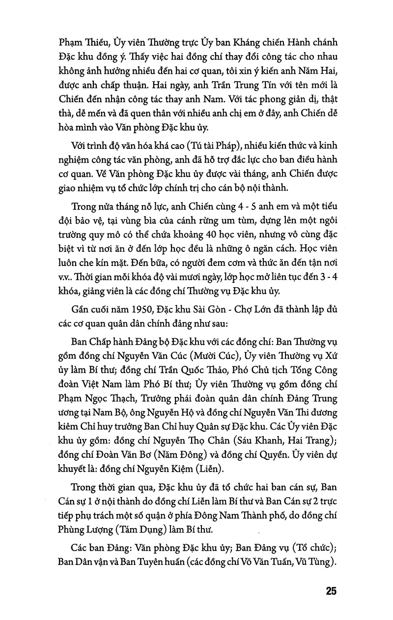 hồi ký căn cứ kháng chiến khu sài gòn - chợ lớn - gia định (1945-1975) - tập 2