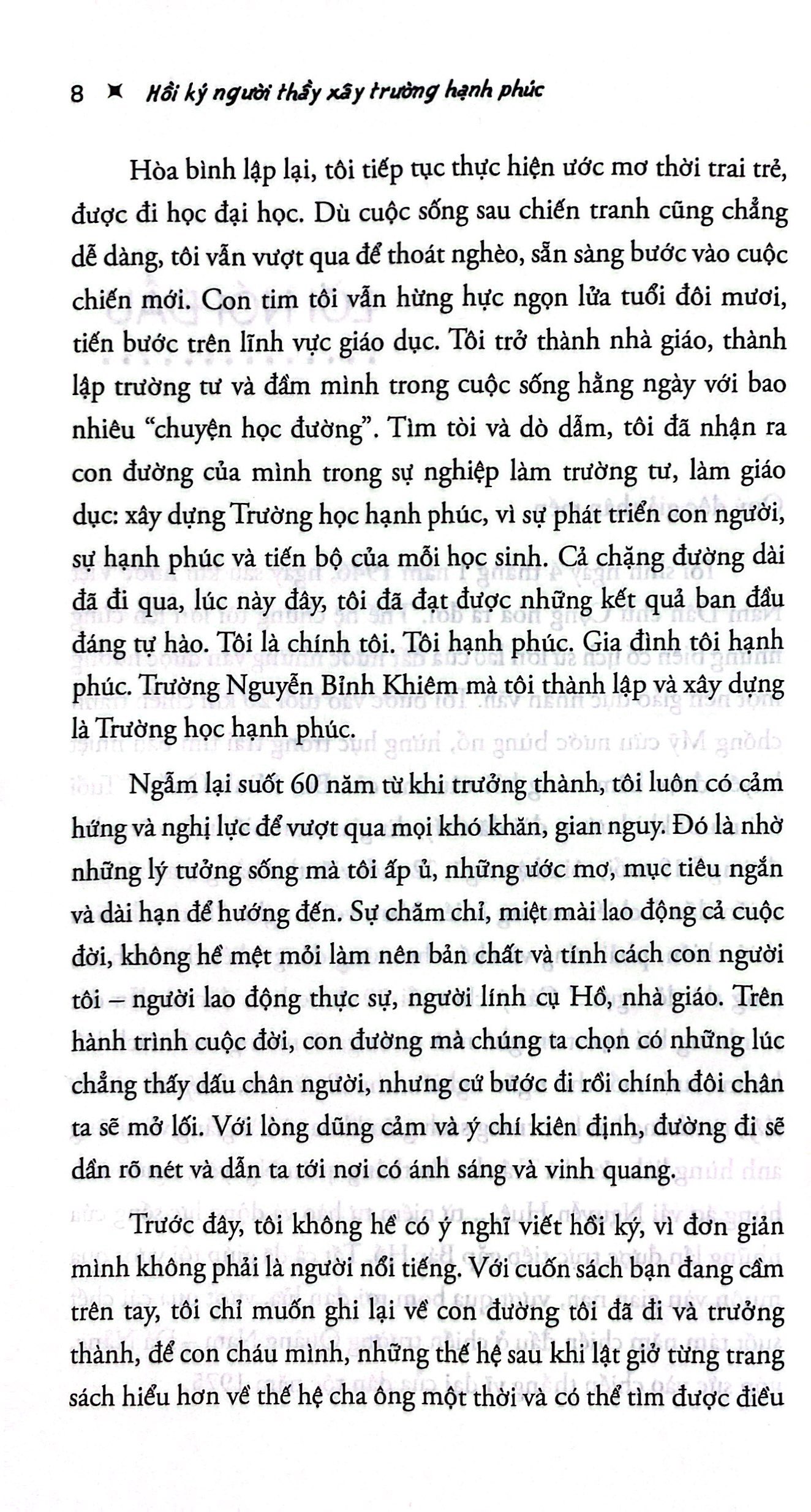 hồi ký người thầy xây trường hạnh phúc