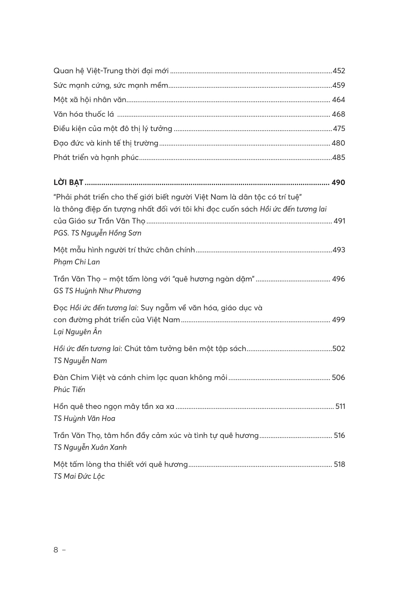 Hoi Uc Den Tuong Lai - Suy Ngam Ve Van Hoa, Giao Duc Va Con Duong Phat Trien Cua Viet Nam