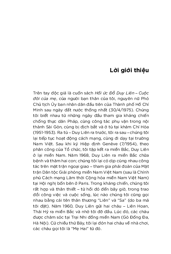 hồi ức đỗ duy liên - cuộc đời của mẹ