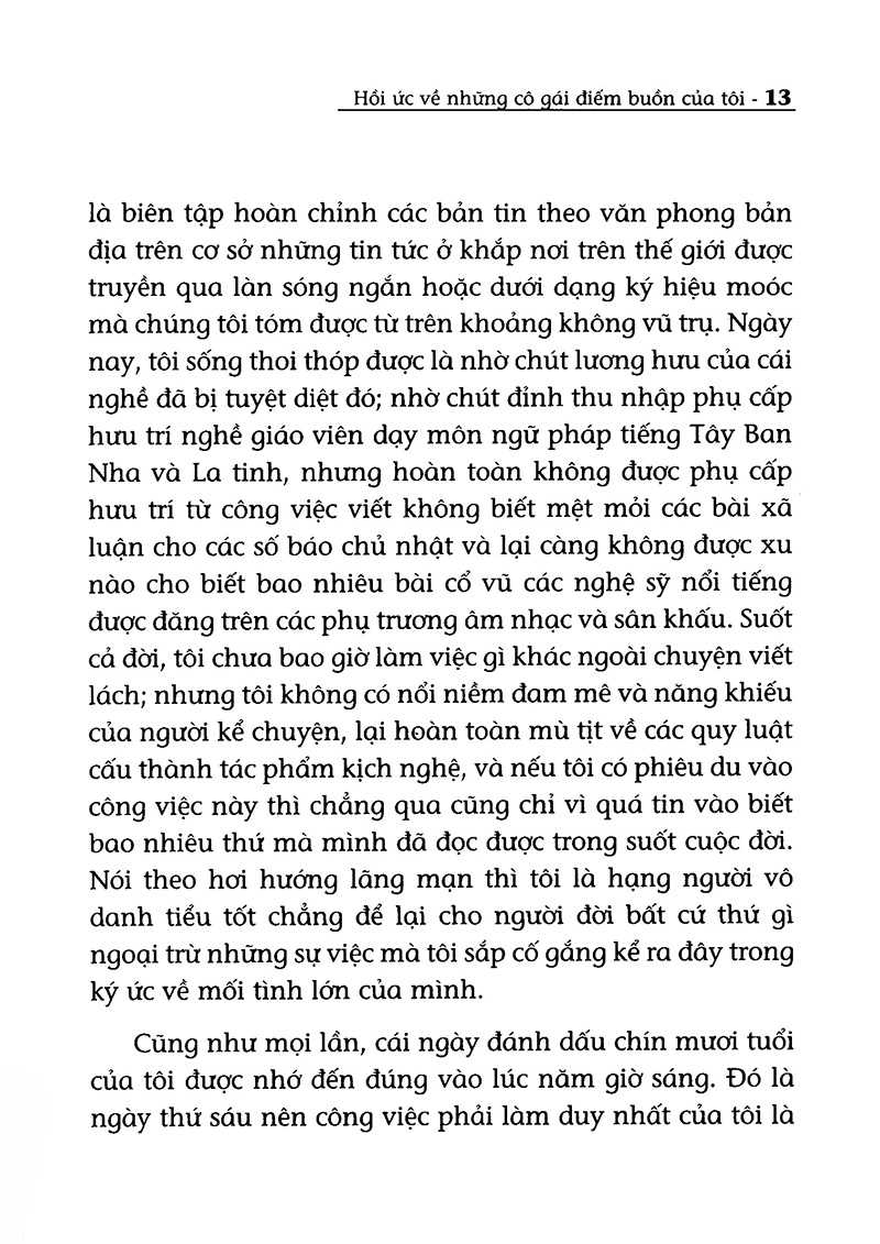 hồi ức về những cô gái điếm buồn của tôi (tái bản 2017)