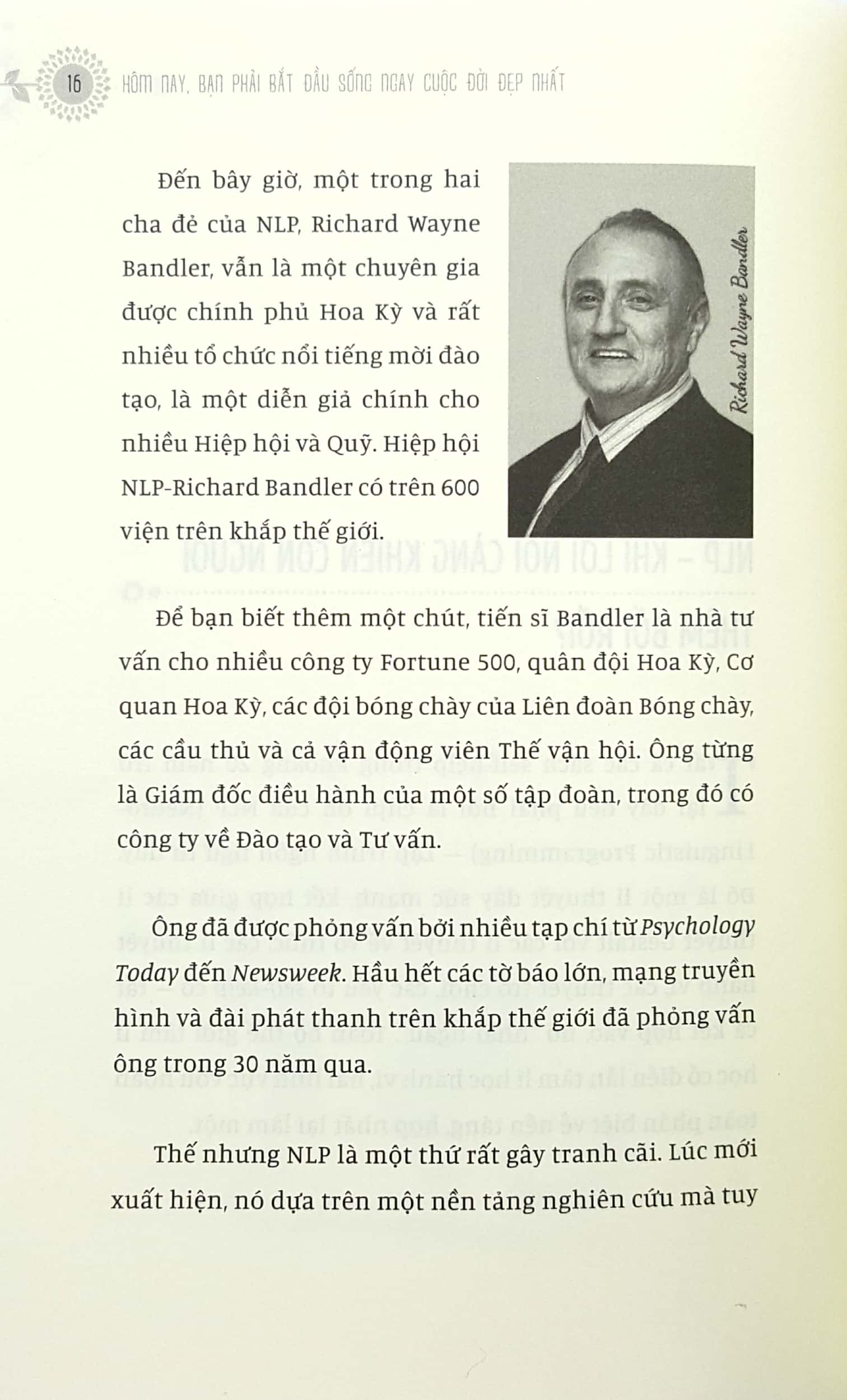 hôm nay, bạn phải bắt đầu sống ngay cuộc đời đẹp nhất