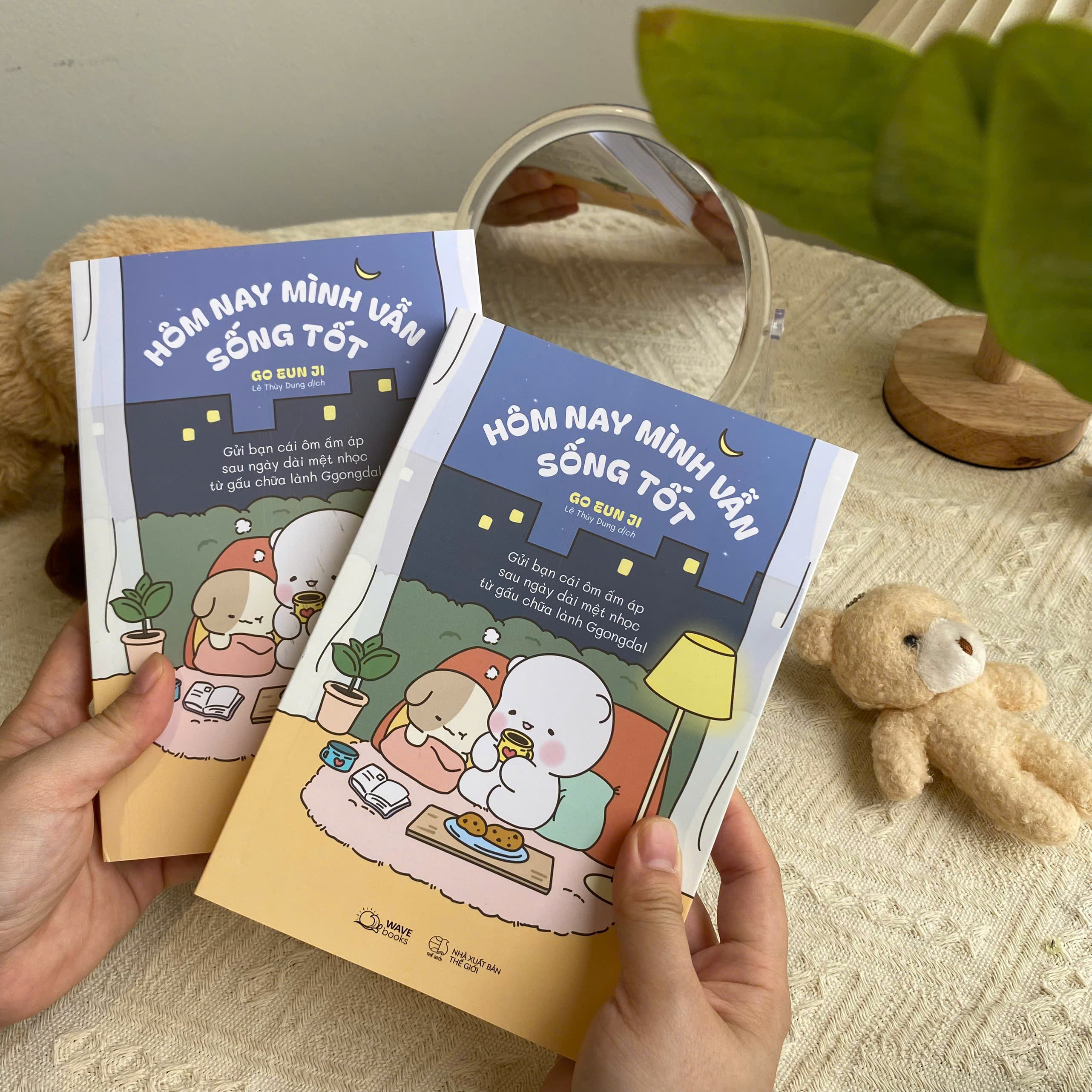 hôm nay mình vẫn sống tốt - gửi bạn cái ôm ấm áp sau ngày dài mệt nhọc từ gấu chữa lành ggongdal