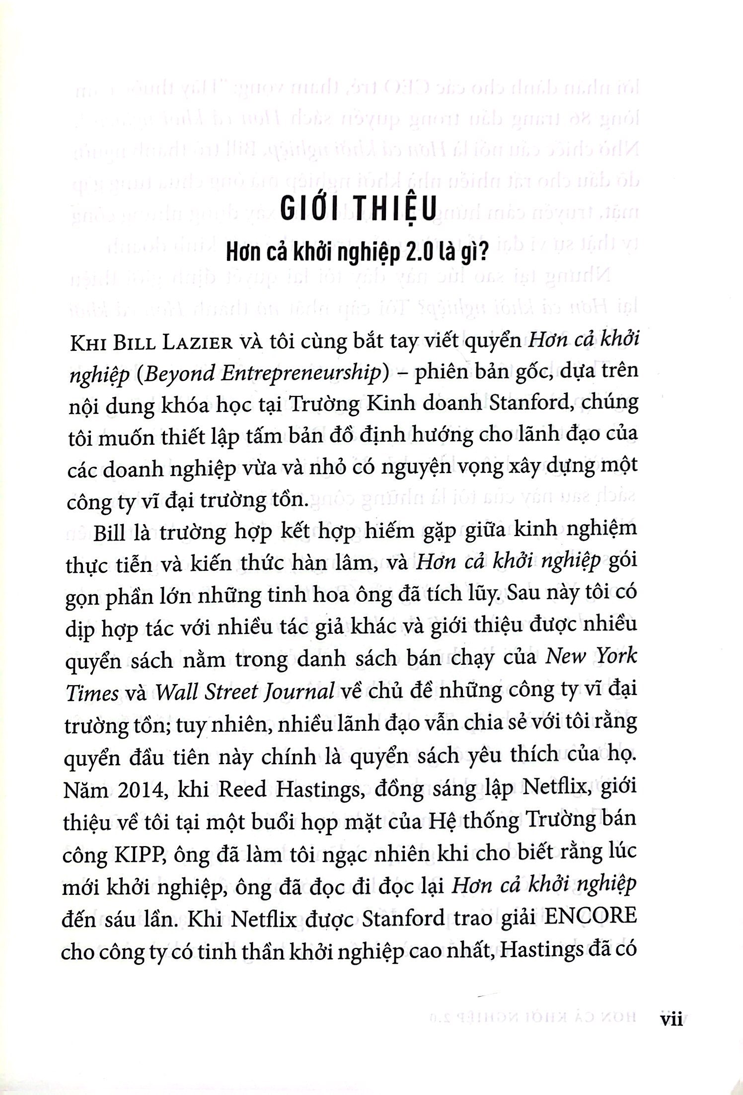 hơn cả khởi nghiệp 2.0: xây dựng công ty từ khởi nghiệp đến vĩ đại trường tồn