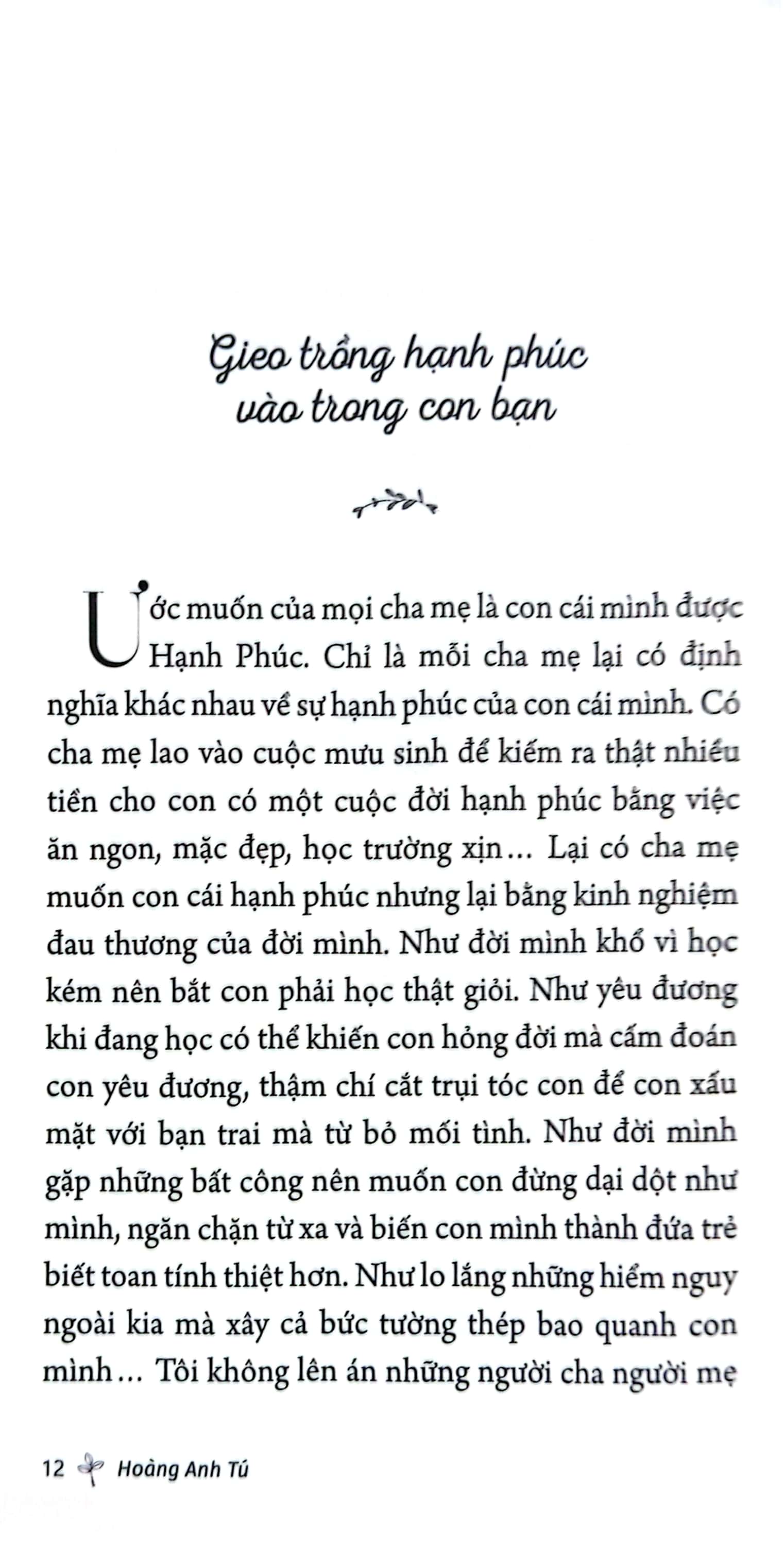 hôn nhân của cha mẹ dạy con cái điều gì? - trồng một người cha gieo lên người mẹ và đổ đầy hạnh phúc vào những đứa trẻ