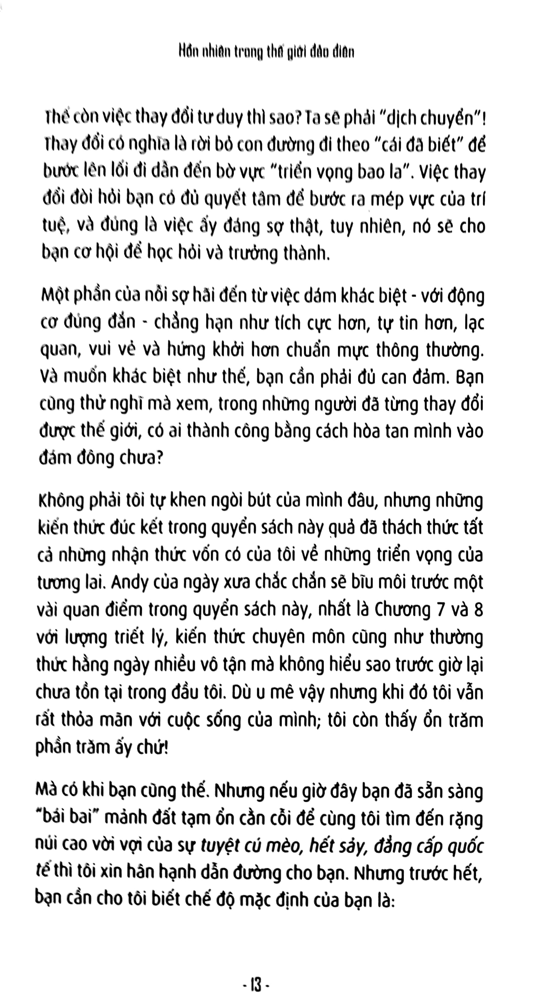 hồn nhiên trong thế giới đảo điên