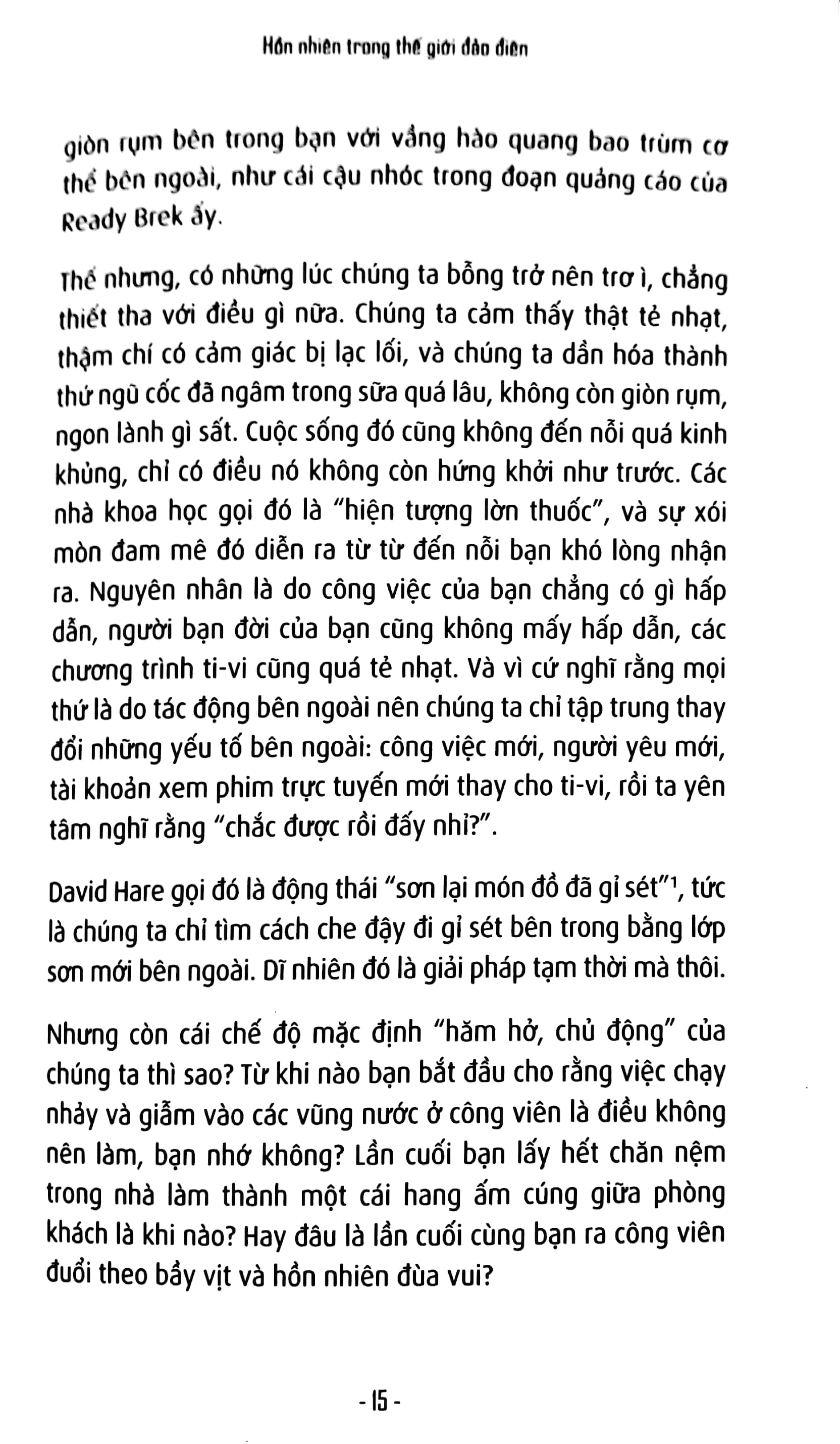 hồn nhiên trong thế giới đảo điên