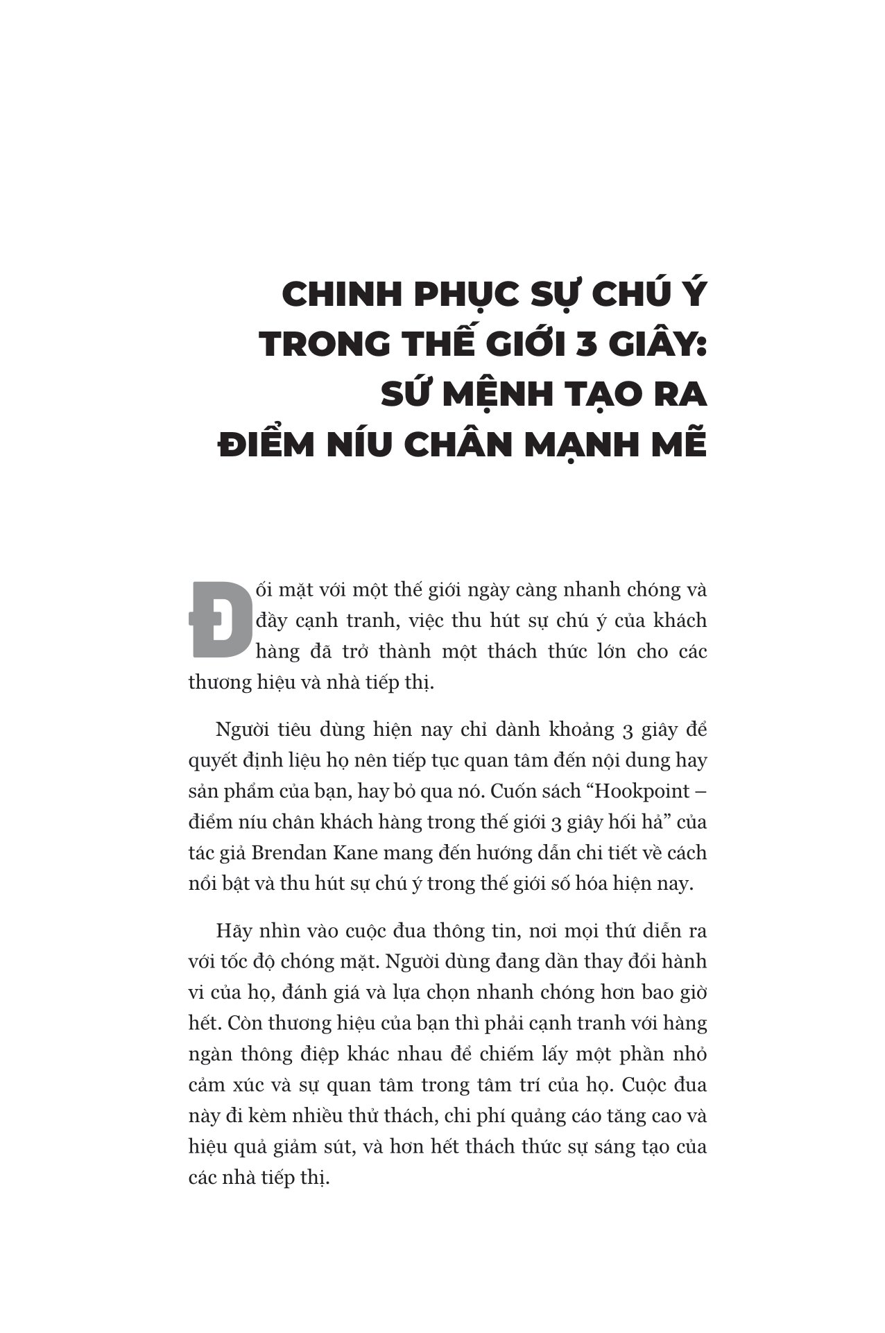 hook point - điểm níu chân khách hàng trong thế giới 3 giây hối hả