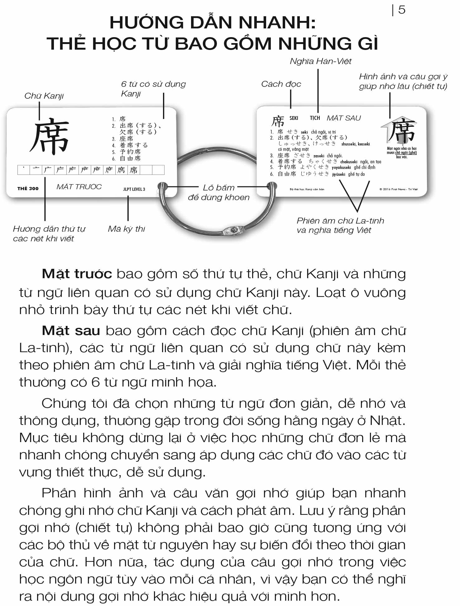 hộp flash cards - kanji 2 (200 thẻ +1cd)