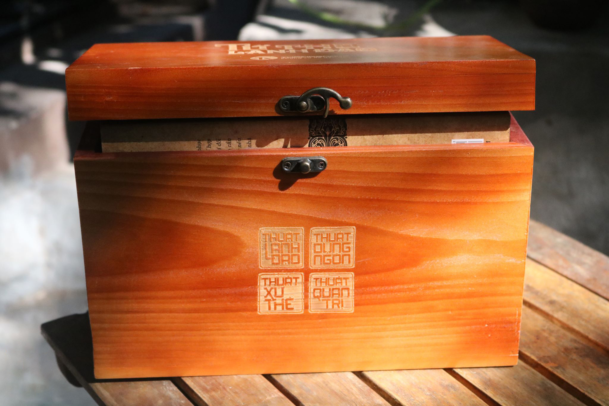 Hộp Gỗ Sách Tứ Thư Lãnh Đạo (Hộp 4 Cuốn) (Tái Bản 2025)