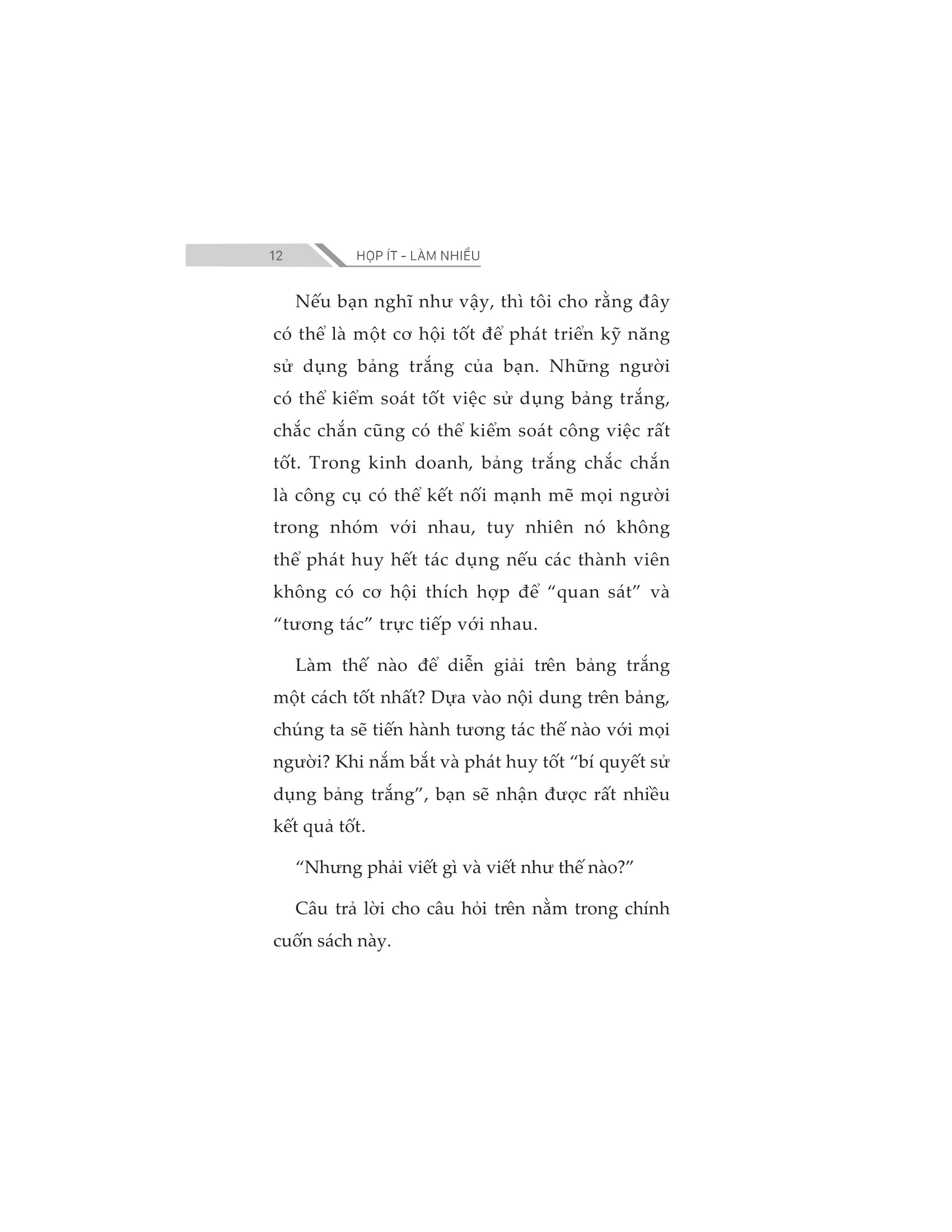 họp ít - làm nhiều