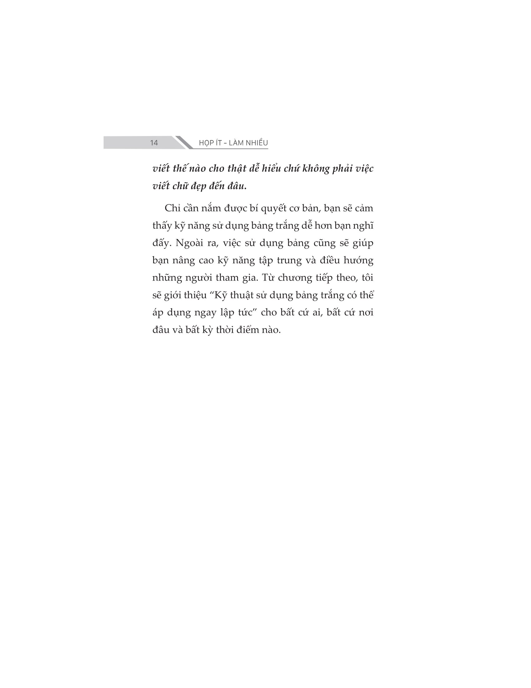 họp ít - làm nhiều