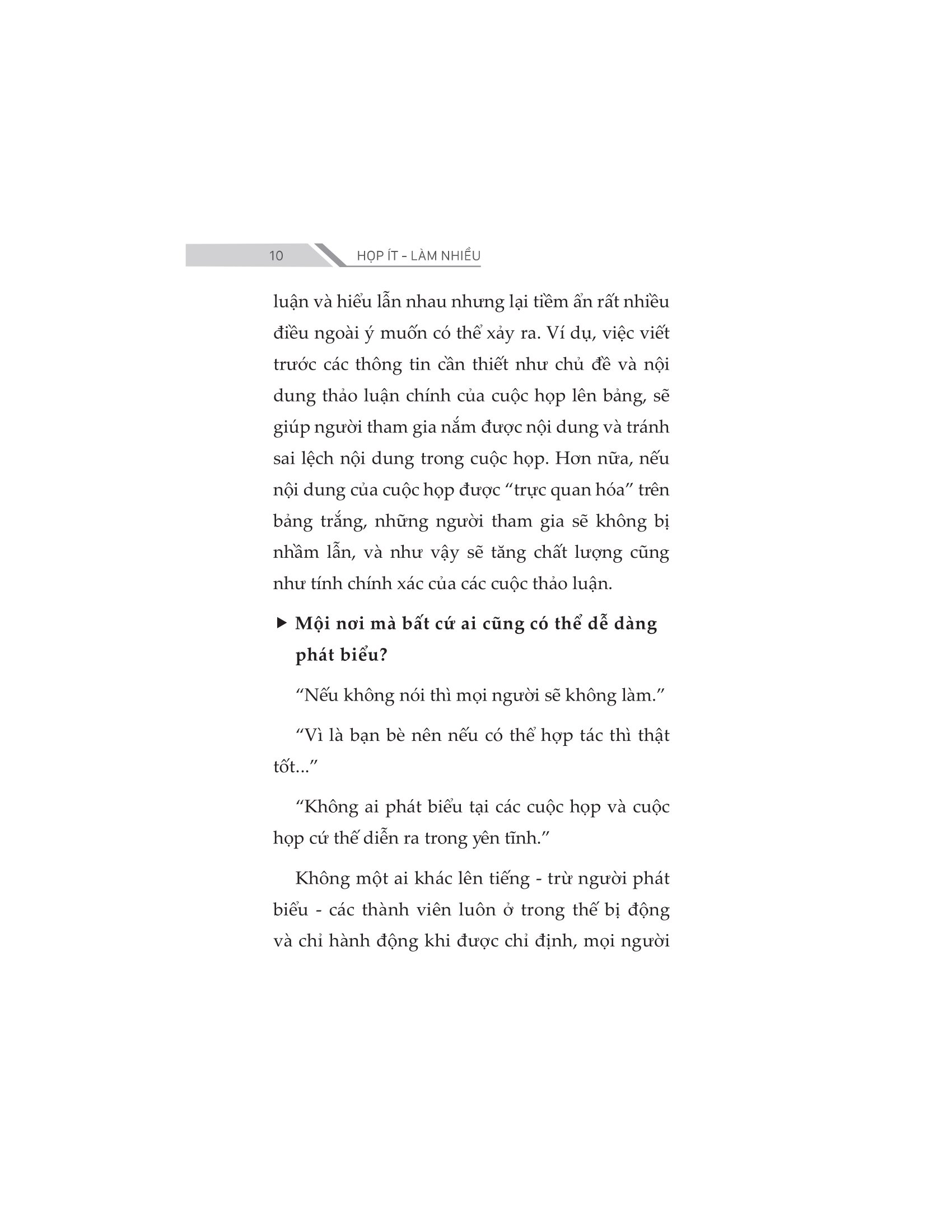 họp ít - làm nhiều