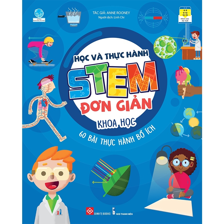 hộp sách học và thực hành stem đơn giản: toán học, khoa học, công nghệ, kỹ thuật